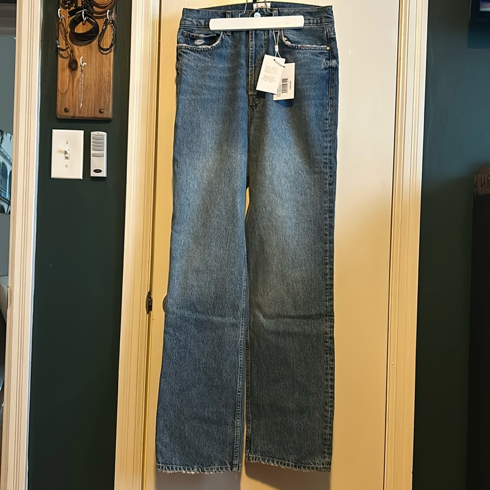 Anine Bing Blue Straight Leg Jeans Timeless Style